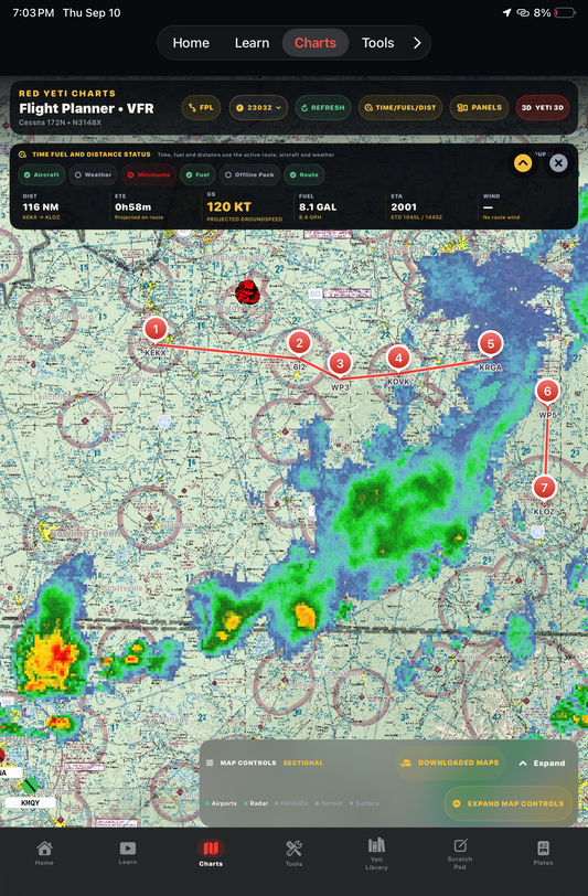 YetiFlight now available aviation EFB app from Red Yeti Aviation