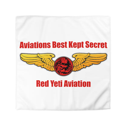 Aviation Duvet Cover - "Aviations Best Kept Secret" Red Yeti Wings Design