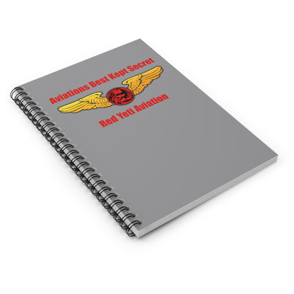 Aviation Notebook — "Aviations Best Kept Secret" Red Yeti Aviation Spiral Journal