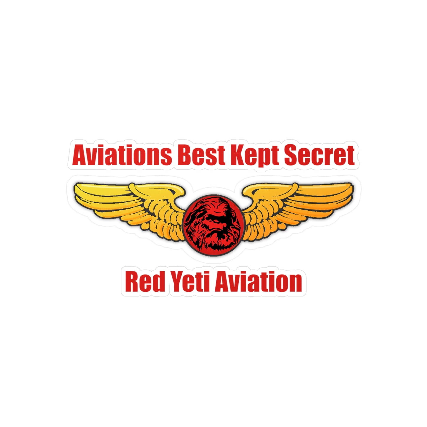 Red Yeti Aviaiton Sticker