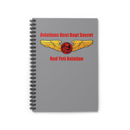 Aviation Notebook — "Aviations Best Kept Secret" Red Yeti Aviation Spiral Journal