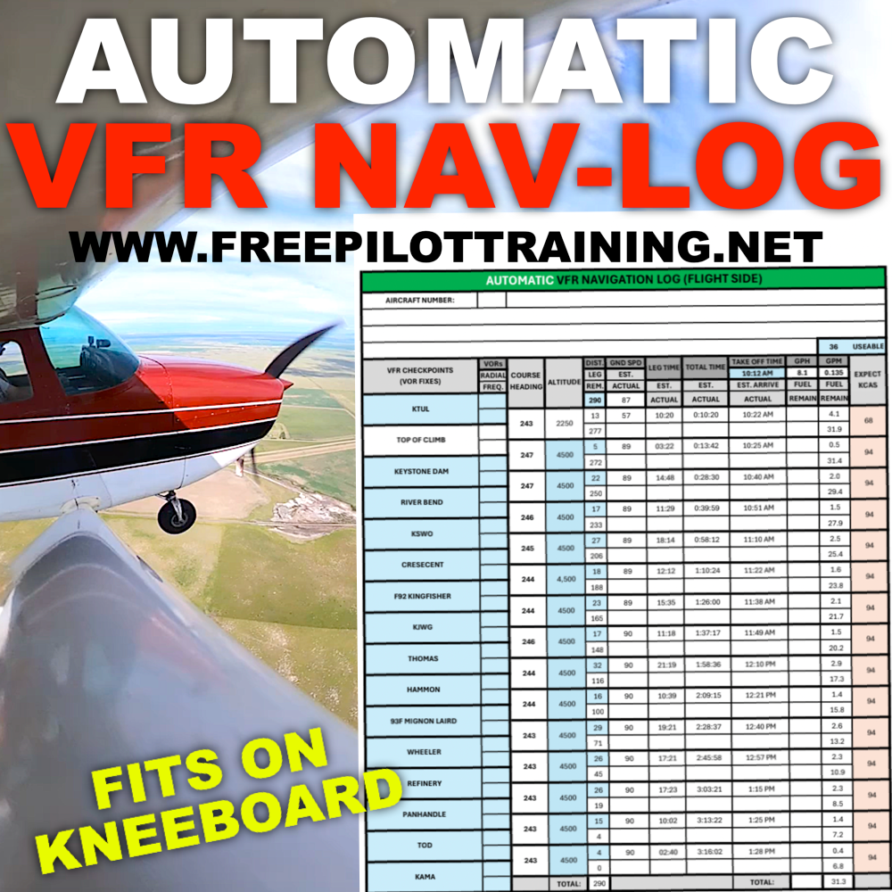 AUTOMATIC VFR NAV-LOG – Red Yeti Aviation